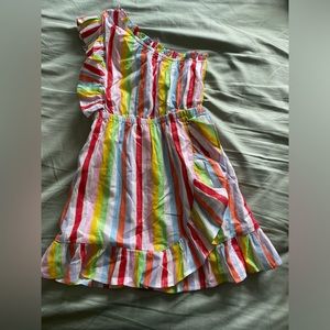 Crewcuts One Shoulder Ruffle Metallic Dress